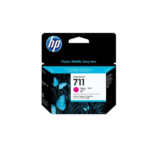 HP CZ135A ink cartridge No. 711, magenta, 3 pack