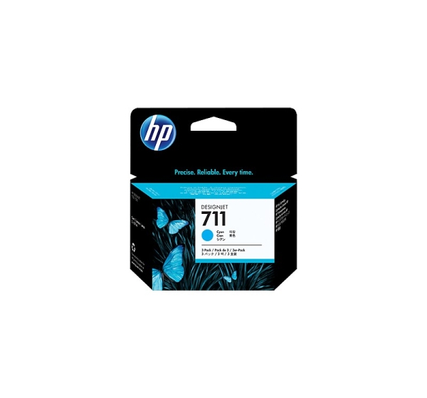HP CZ134A ink cartridge No. 711, cyan, 3 pack