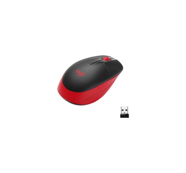 Logitech M190 - Optical mouse - red