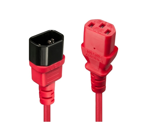 CABLE POWER IEC EXTENSION 2M/RED 30478 LINDY