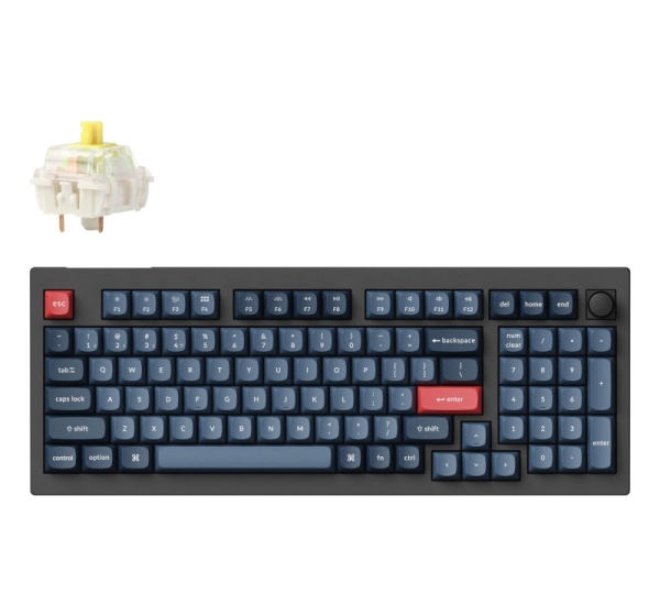 Keychron V5 Max RGB - US Layout - Hot-Swappable Gateron Jupiter Banana Wireless Keyboard