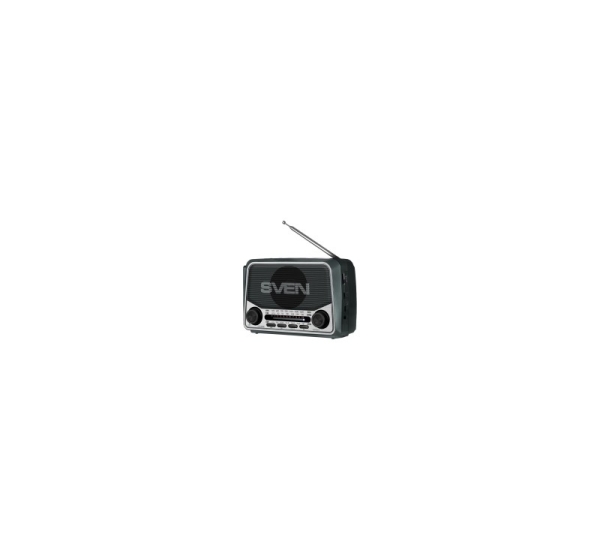 Speaker SVEN SRP-150, gray (3W, Bluetooth, FM/AM/SW, USB, microSD, flashlight, battery)