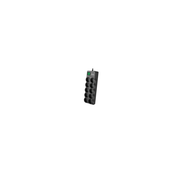Surge Protector SVEN  SF-10E-16 1,8 m, 16A, 3.6kW, (10 sockets with children protection), black