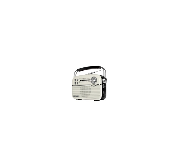 Speaker SVEN SRP-500, white (3W, Bluetooth, FM/AM/SW, USB, microSD, AUX, battery)
