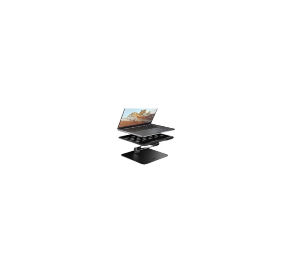 STND-LQB stand for notebooks and tablets. Aluminum HQ stand for laptops size 10-17.3. Adjustable height and angle. Black.