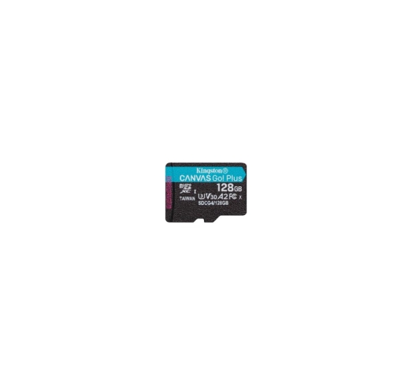 Kingston 128GB microSDXC Canvas Go Plus Gen4 200R A2 U3 Single Pack w/o ADP