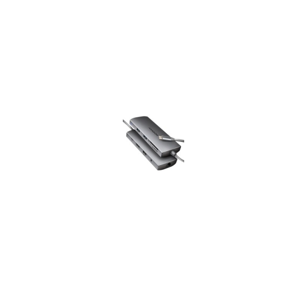 AXAGON HMC-8HLSA USB-C 3.2 Gen 1 hub, 3x USB-A + 4K/30Hz HDMI + SD/microSD, GLAN, Audio, PD 100W, 20cm USB-C cable