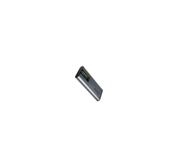AXAGON EEM2-SD2 USB-C 3.2 Gen 2 - M.2 NVMe / SATA SSD 30-80mm ALU box grey, LCD display