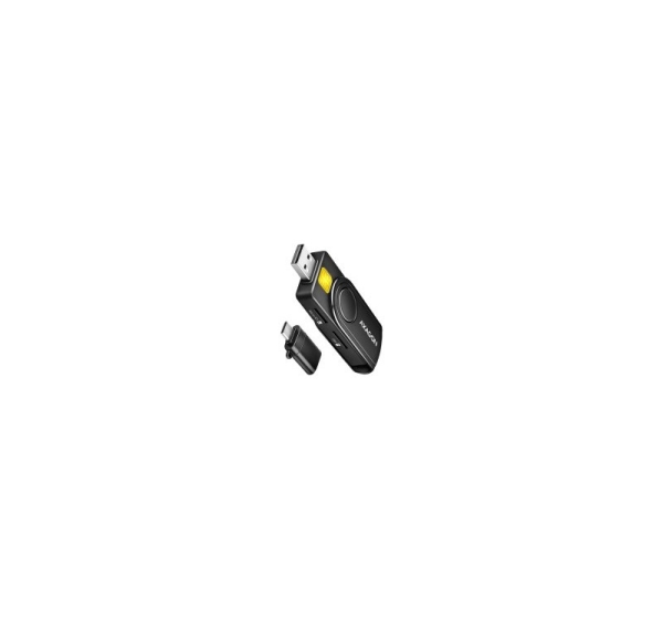 Axagon Compact travel USB-A + USB-C contact Smart / ID card and SD / microSD / SIM card reader.