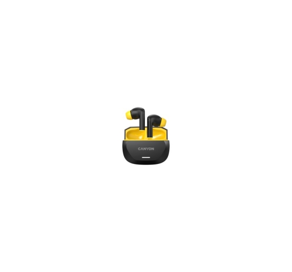 CANYON headset HEXAGON 7 TWS ANC+ENC Wireless Charge Black Yellow