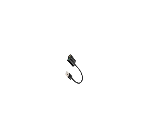 Axagon USB sound card with 15 cm cable and metal body.