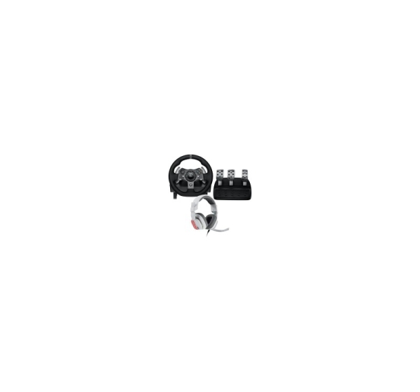 LOGITECH G920 Driving Force Racing Wheel + Astro A10 - WHITE