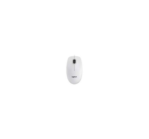 LOGITECH B100 Corded Mouse - WHITE - USB - B2B