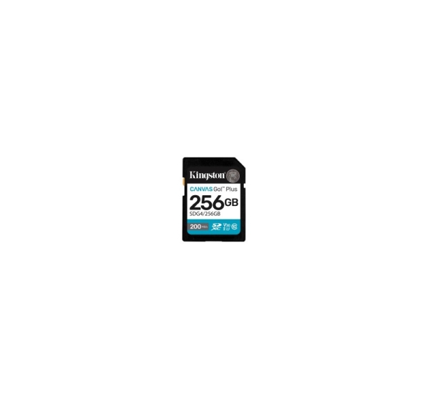 KINGSTON 256GB SDXC Canvas Go Plus Gen4 200MB/s C10 UHS-I U3 V30