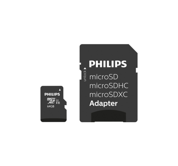Philips MicroSDXC 64GB class 10/UHS 1 + Adapter