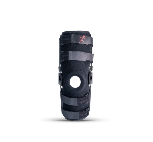 Long Open Knee Brace "Stabilmax O-1243/XL REHAFUND", Black
