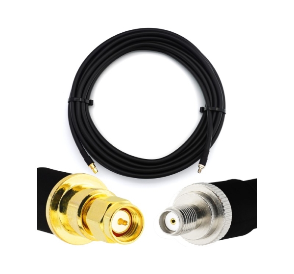 SMA Male to SMA Female 12m Flexible Coaxial Cable — LMR400 UF UltraFlex equivalent
