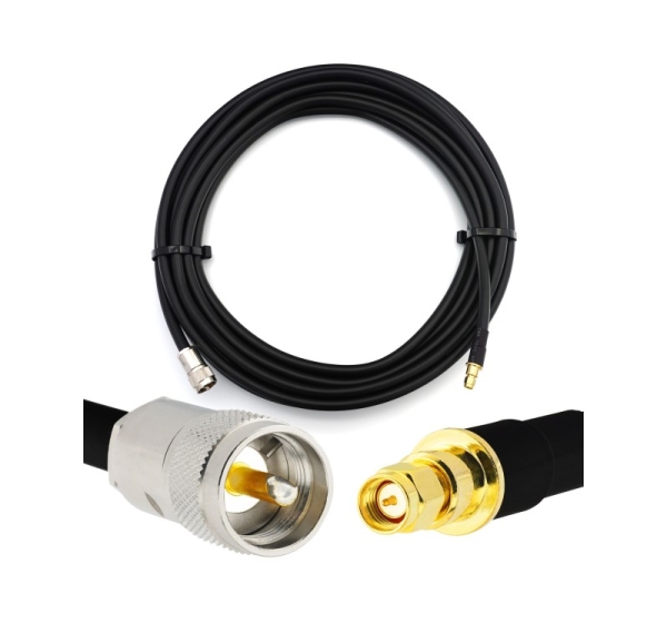 SMA Male to PL259 30m UHF CB Radio Flexible Coaxial Cable — LMR400 UF UltraFlex equivalent
