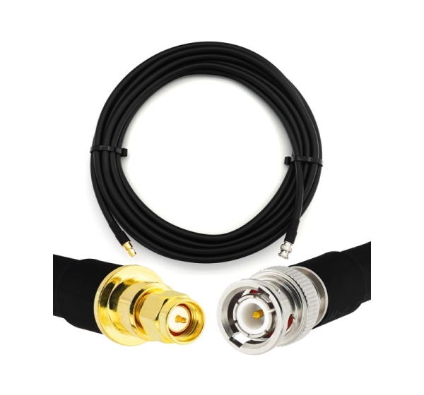 BNC Male to SMA Male 2m Flexible Coaxial Cable — LMR400 UF UltraFlex equivalent