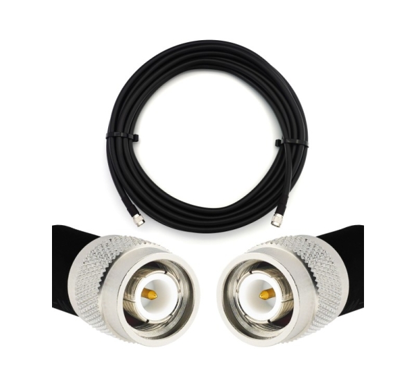 TNC Male to TNC Male 12m Flexible Coaxial Cable — LMR400 UF UltraFlex equivalent