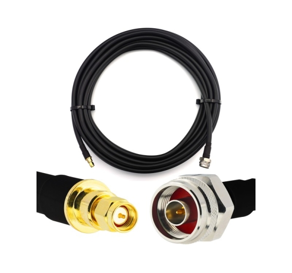 SMA Male to N Male Hex 25m IP67 Coaxial Cable — LMR400 UF UltraFlex equivalent