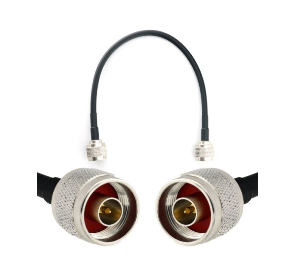 N Male to N Male 30cm Coaxial Cable — HF240 (LMR240 equivalent)