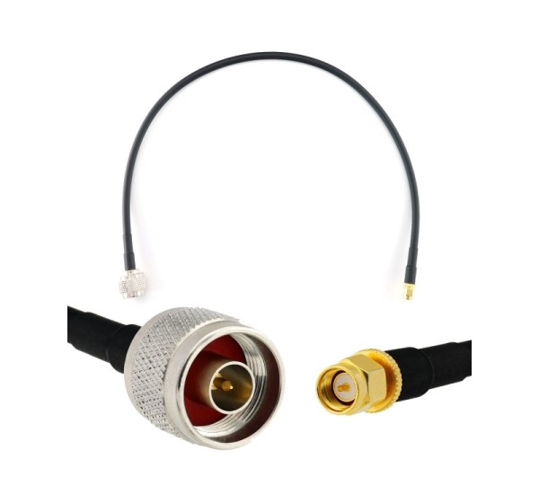 SMA Male to N Male 50cm Coaxial Cable — HF240 (LMR240 equivalent)