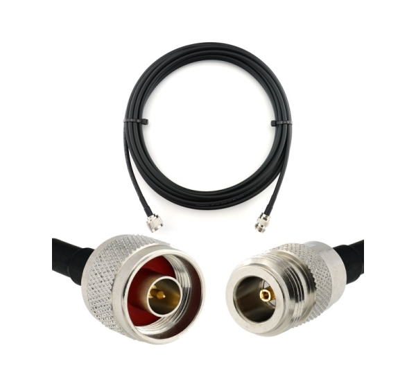 N Male to N Female 15m Coaxial Cable — HF240 (LMR240 equivalent)