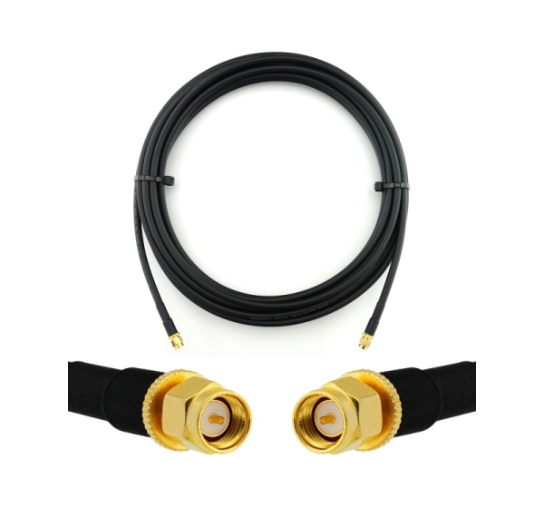 SMA Male to SMA Male 10m Coaxial Cable — HF240 (LMR240 equivalent)