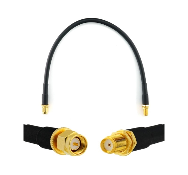 SMA Male to SMA Female 30cm Coaxial Cable — HF240 (LMR240 equivalent)