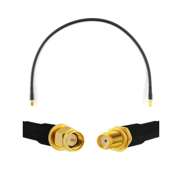 SMA Male to SMA Female 50cm Coaxial Cable — HF240 (LMR240 equivalent)