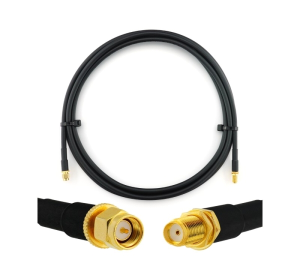 SMA Male to SMA Female 2m Coaxial Cable — HF240 (LMR240 equivalent)