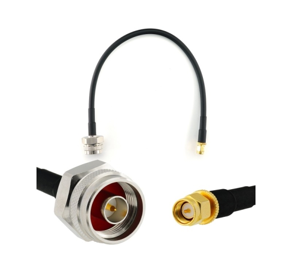 SMA Male to N Male Hex 30cm Coaxial Cable — HF240 (LMR240 equivalent)