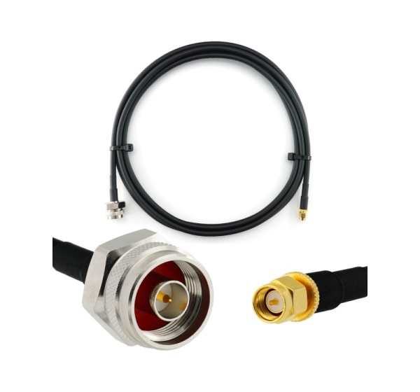 SMA Male to N Male Hex 1m Coaxial Cable — HF240 (LMR240 equivalent)