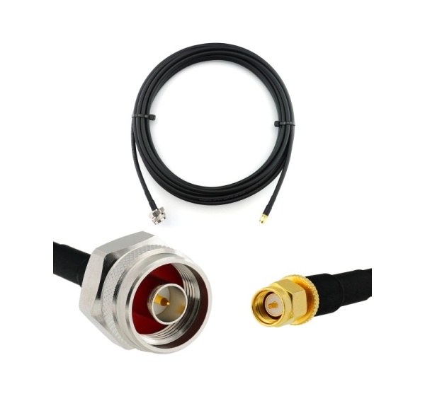 SMA Male to N Male Hex 7m Coaxial Cable — HF240 (LMR240 equivalent)