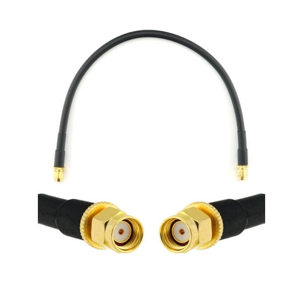 RP-SMA Male to RP-SMA Male 30cm Coaxial Cable — HF240 (LMR240 equivalent)