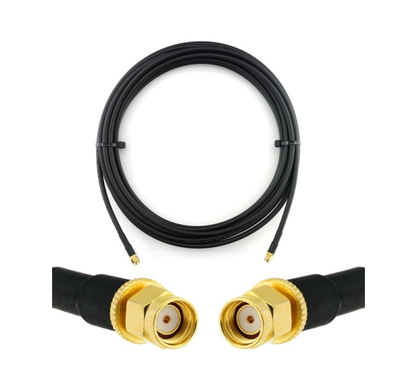 RP-SMA Male to RP-SMA Male 7m Coaxial Cable — HF240 (LMR240 equivalent)