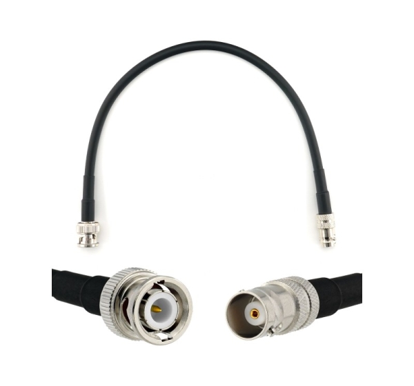 BNC Male to BNC Female 30cm Coaxial Cable — HF240 (LMR240 equivalent)