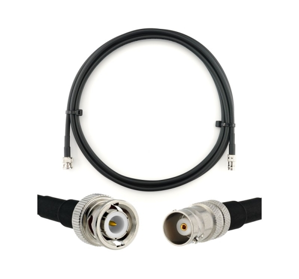 BNC Male to BNC Female 2m Coaxial Cable — HF240 (LMR240 equivalent)