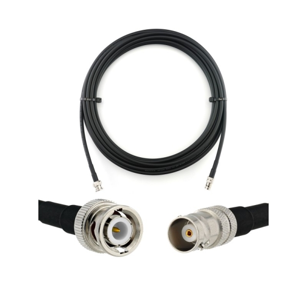 BNC Male to BNC Female 12m Coaxial Cable — HF240 (LMR240 equivalent)