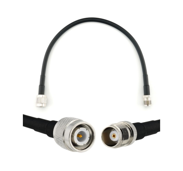 TNC Male to TNC Female 30cm Coaxial Cable — HF240 (LMR240 equivalent)