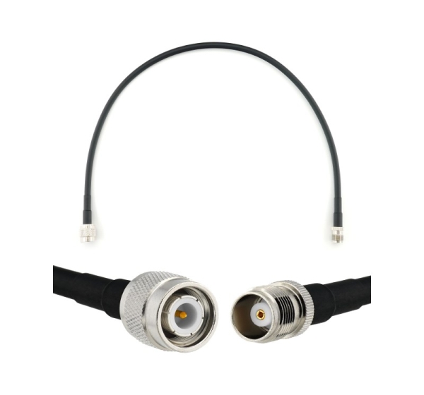 TNC Male to TNC Female 50cm Coaxial Cable — HF240 (LMR240 equivalent)