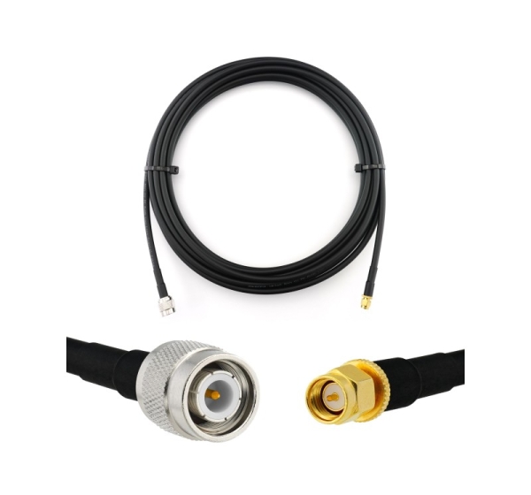 TNC Male to SMA Male 12m Coaxial Cable — HF240 (LMR240 equivalent)
