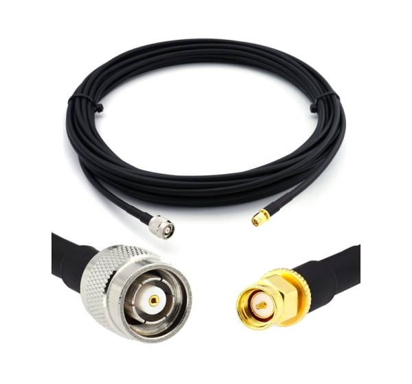 SMA Male to RP-TNC Male 3m Coaxial Cable — HF240 (LMR240 equivalent)