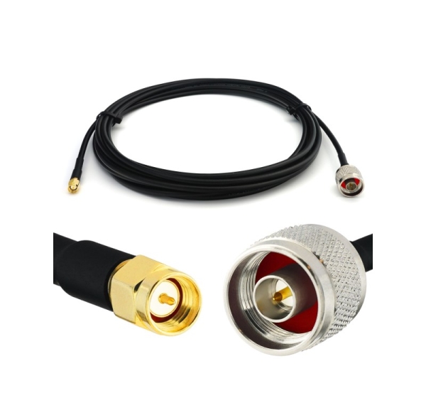 N Male to SMA Male 2m RG58/U Coaxial Cable