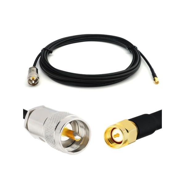 SMA Male to PL259 10m UHF RG58/U Coaxial Cable