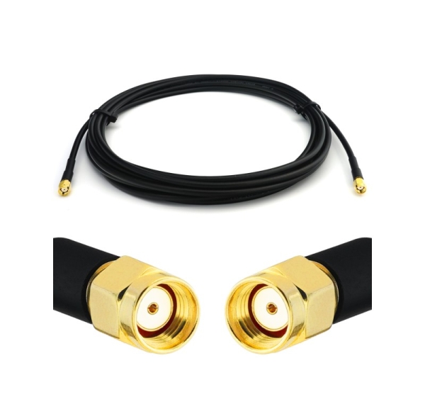 RP-SMA Male to RP-SMA Male 3m RG58/U Coaxial Cable