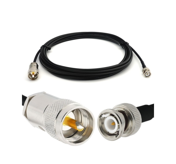 BNC Male to PL259 10m UHF RG58/U Coaxial Cable