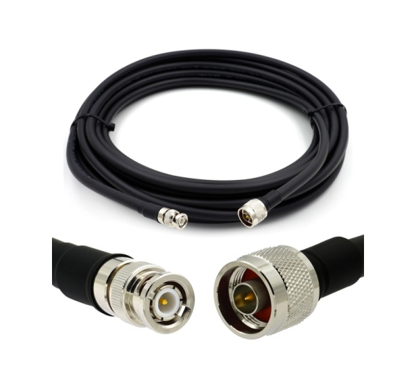 BNC Male to N Male 30m Flexible Coaxial Cable — LMR400 UF UltraFlex equivalent