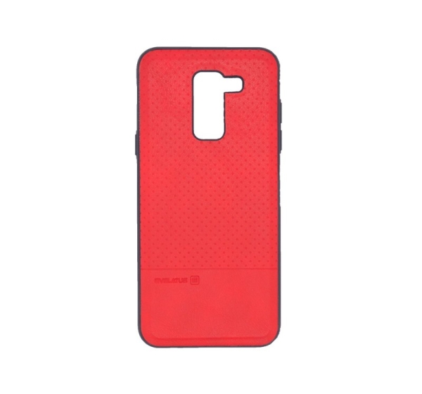 Evelatus Samsung  Galaxy A6 Plus 2018 TPU case 1 with metal plate (possible to use with magnet car holder) Red